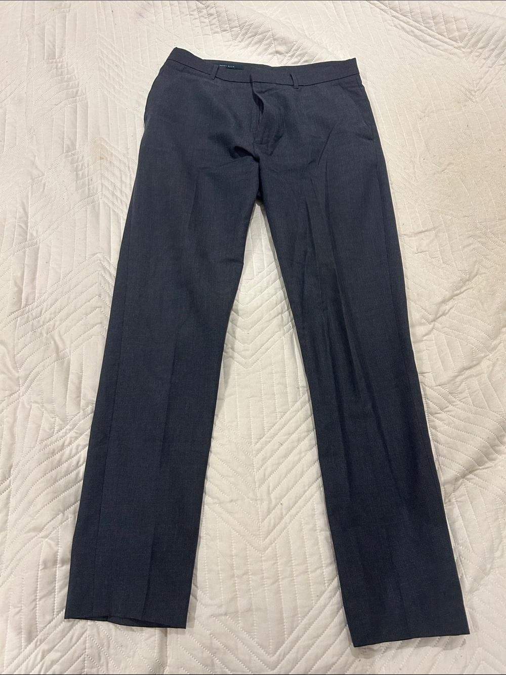 Perry Ellis Men's Navy Dress Pants - Classic Tailored Fit 34/32